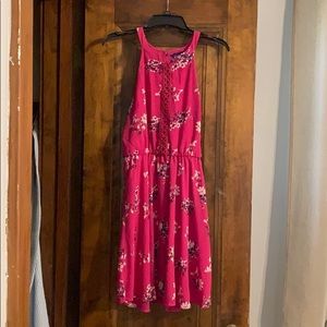 Pink floral dress